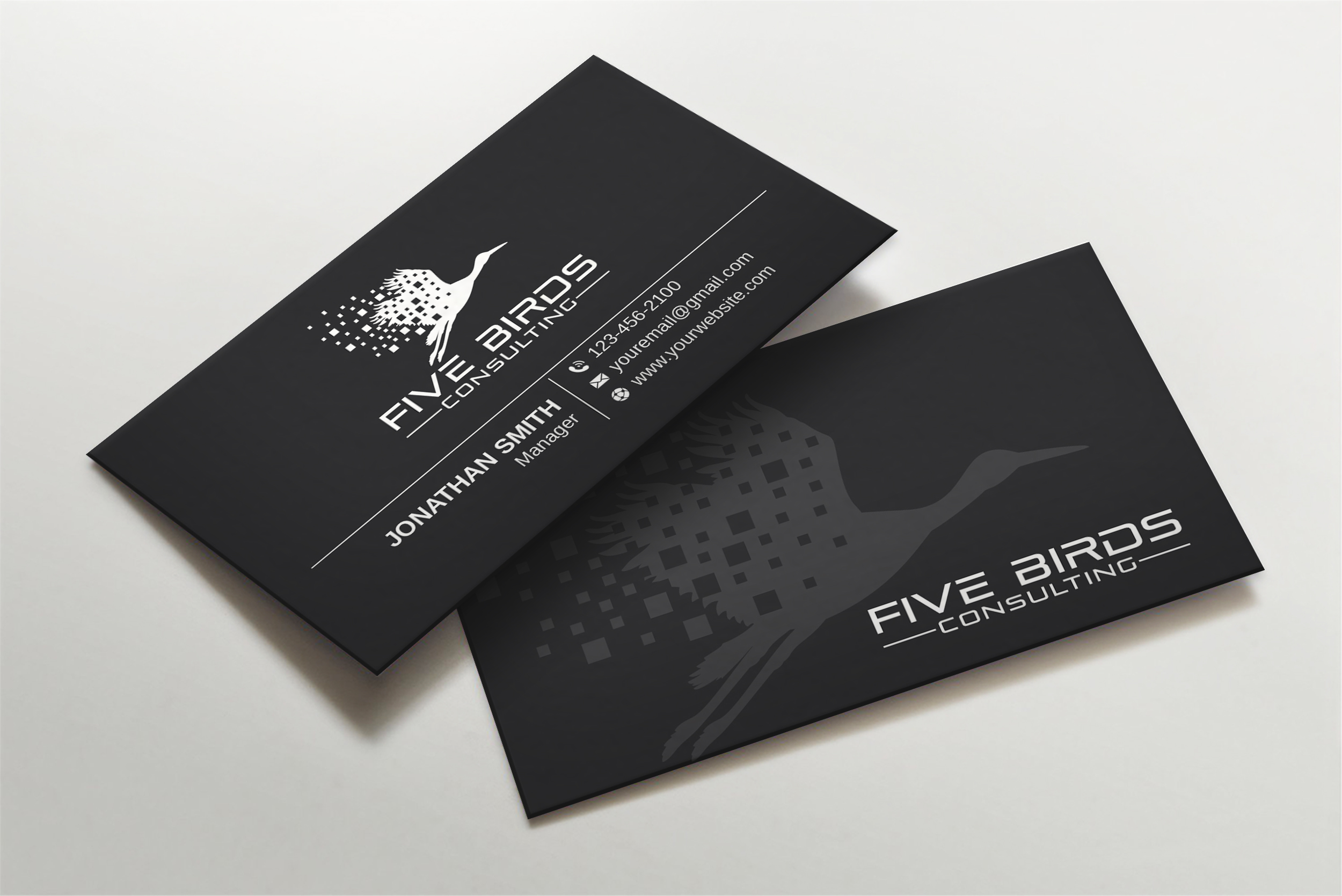 Business Card Design by LAXMI DESIGNHUB for Five Birds Consulting | Design #28196801