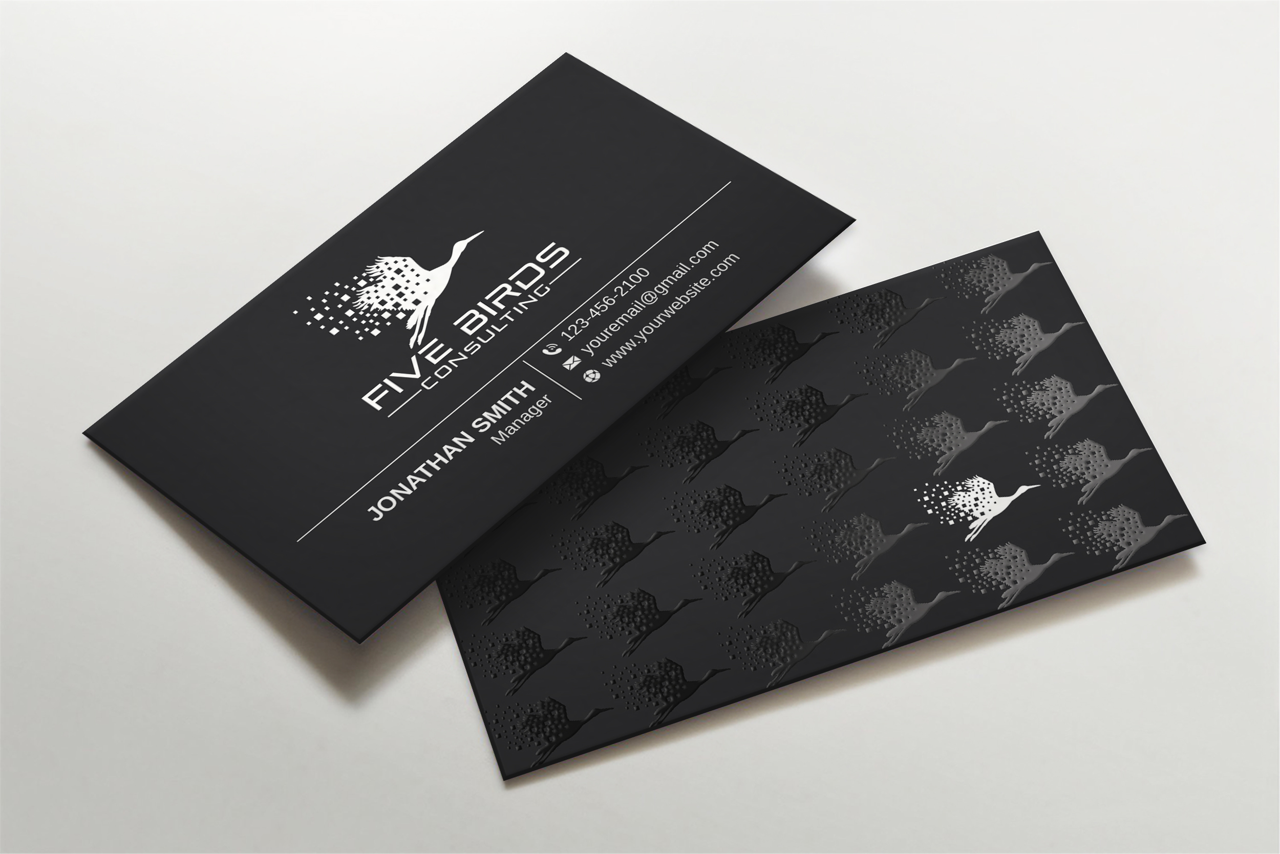Business Card Design by LAXMI DESIGNHUB for Five Birds Consulting | Design #28196803