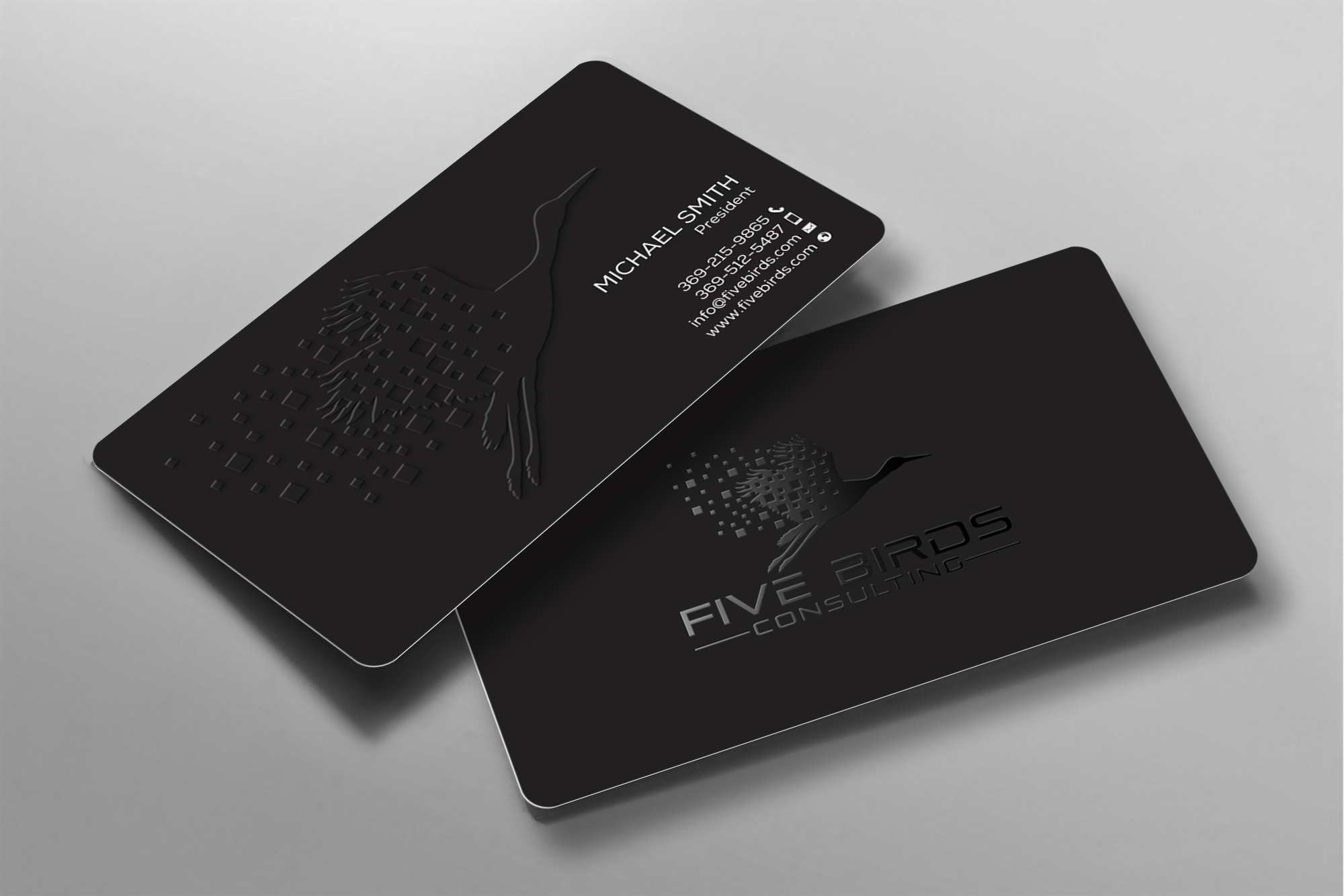 Business Card Design by chandrayaan.creative for Five Birds Consulting | Design #28198556