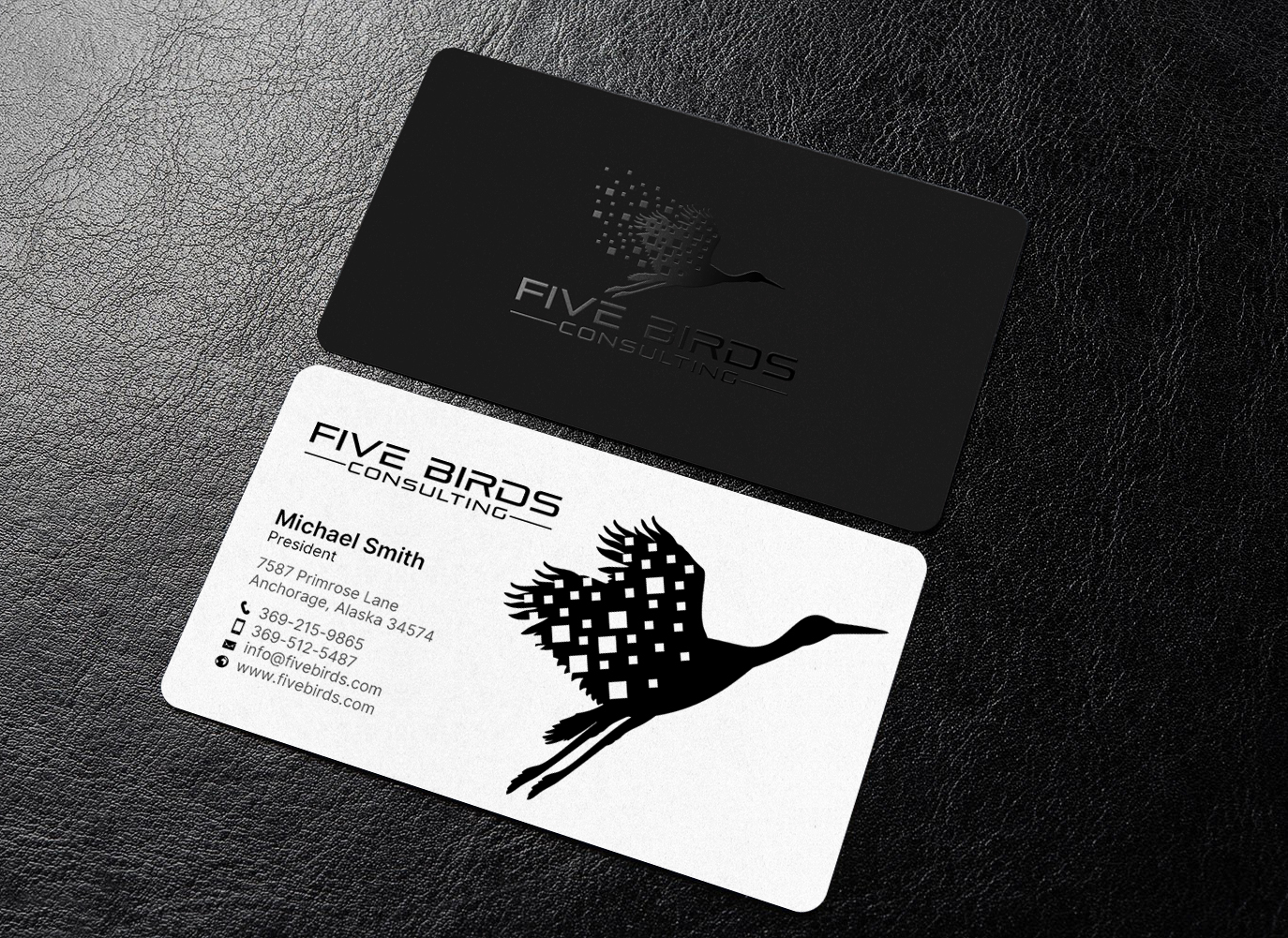 Business Card Design by chandrayaan.creative for Five Birds Consulting | Design #28198561