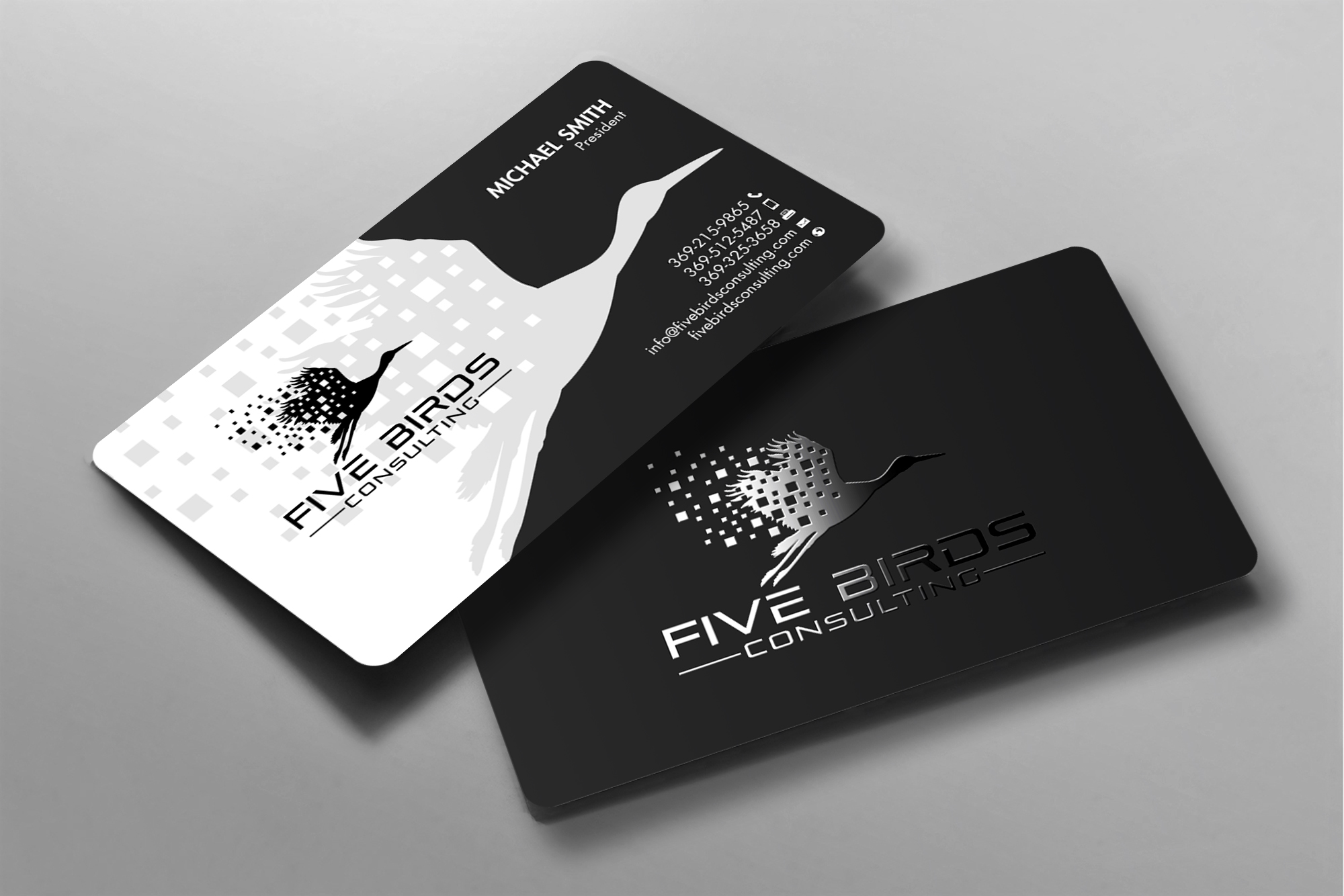 Business Card Design by chandrayaan.creative for Five Birds Consulting | Design #28198868