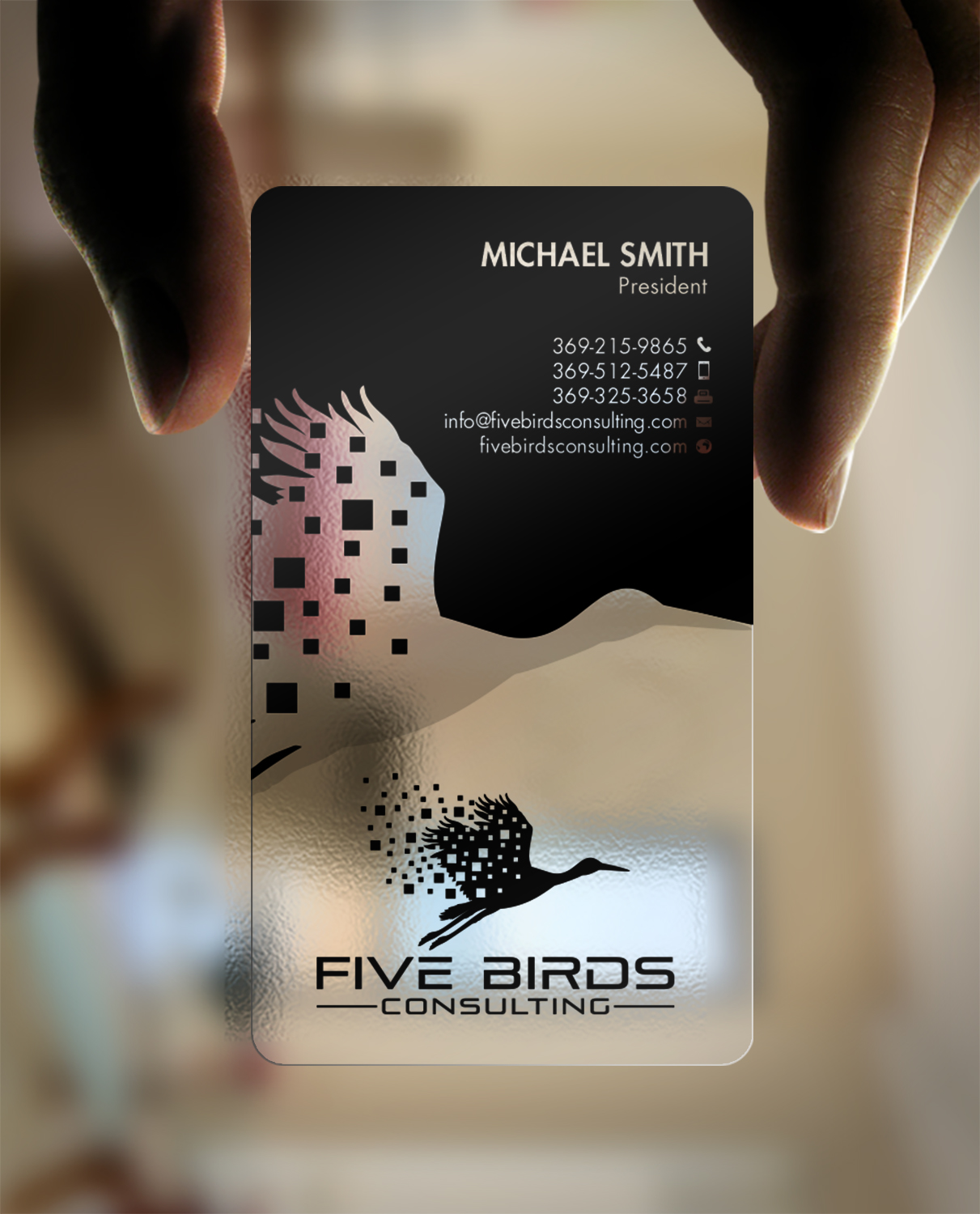 Business Card Design by chandrayaan.creative for Five Birds Consulting | Design #28198869