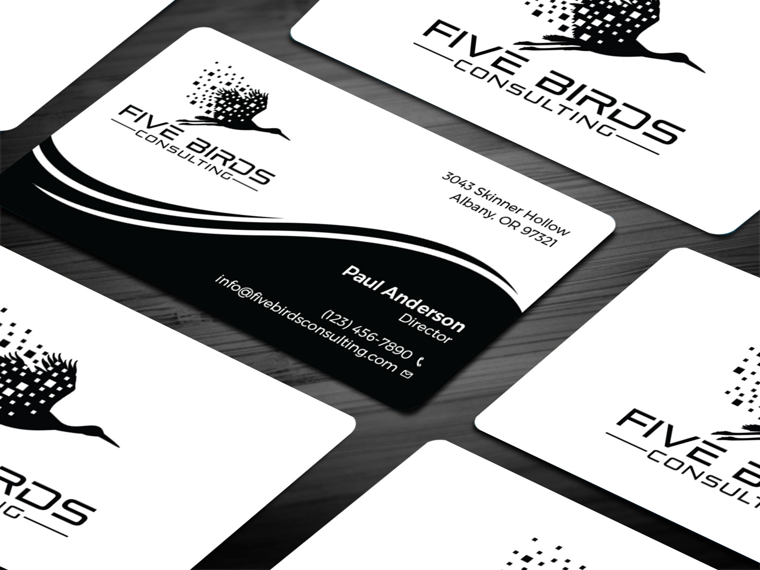 Design de Carte de Visite par Tripti Ranjan Gain pour Five Birds Consulting | Design #28197406