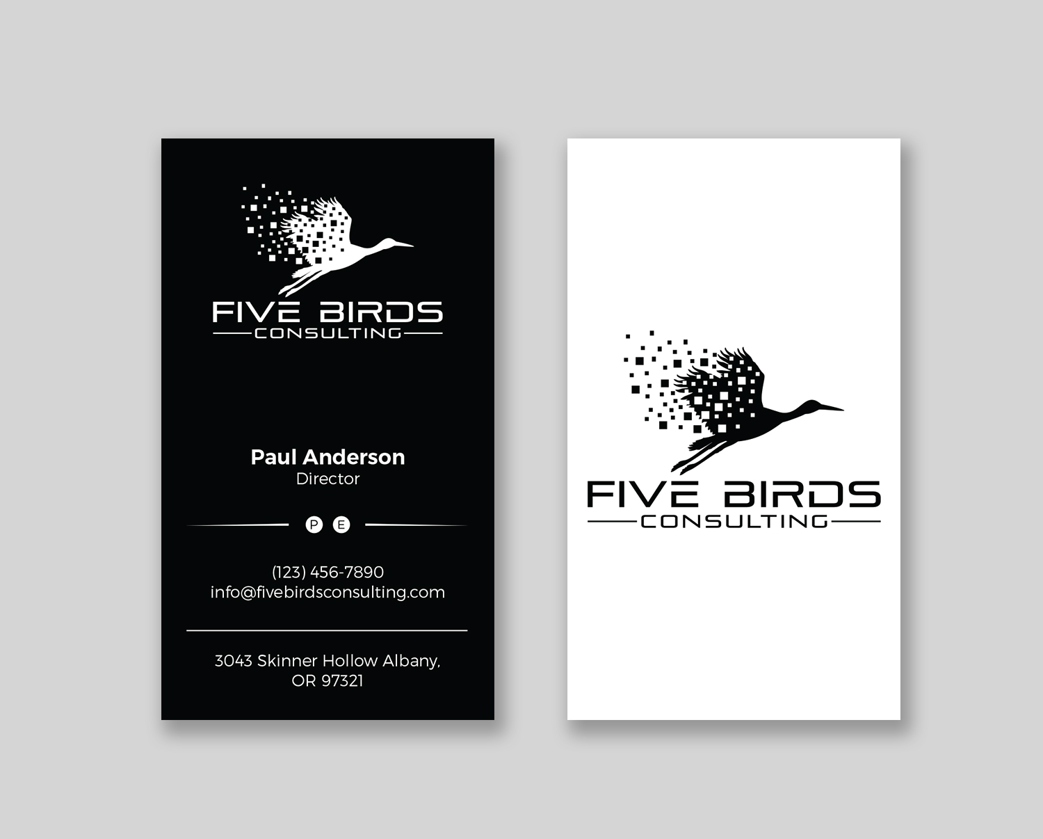 Business Card Design by Tripti Ranjan Gain for Five Birds Consulting | Design #28197408