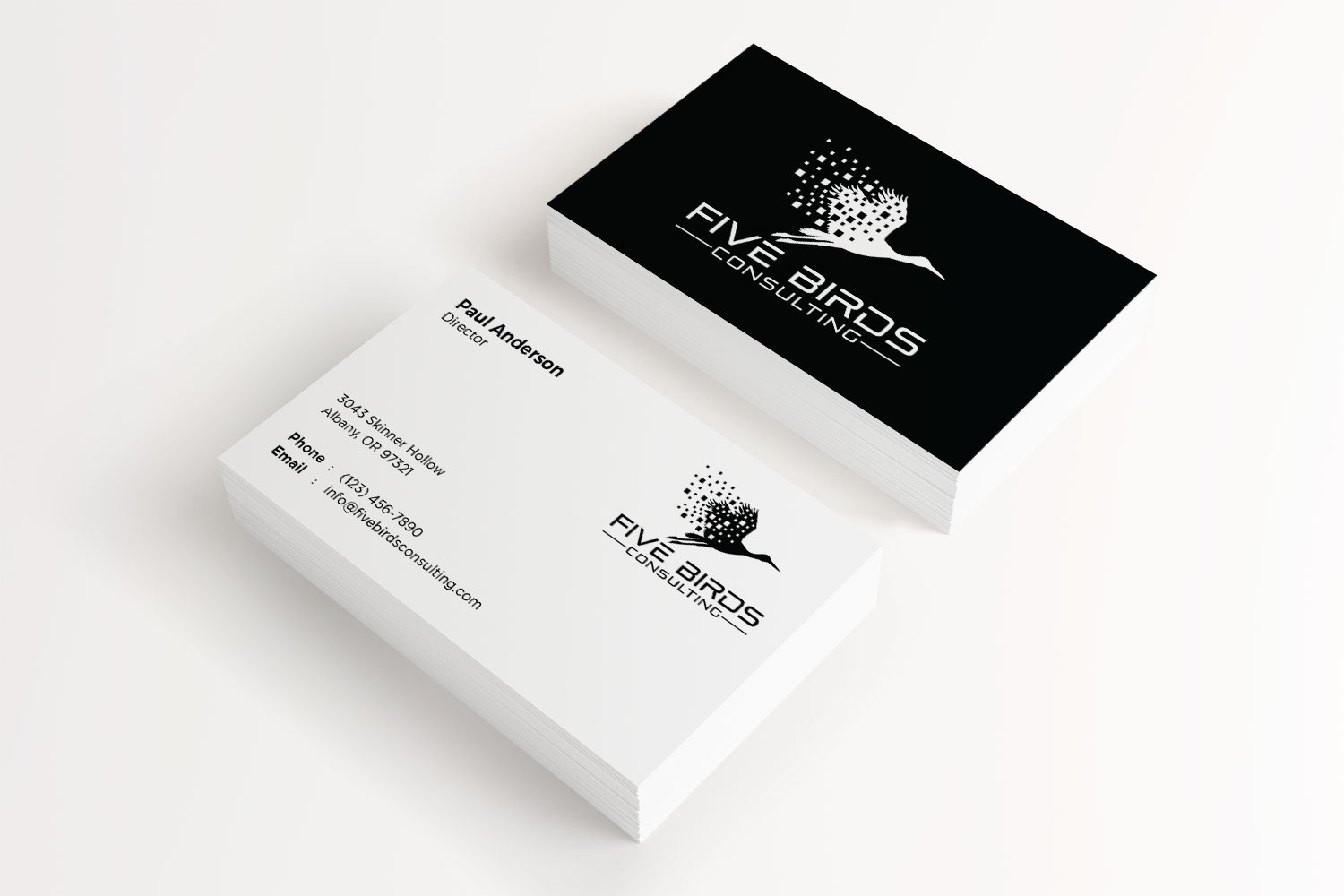 Business Card Design by Tripti Ranjan Gain for Five Birds Consulting | Design #28197410