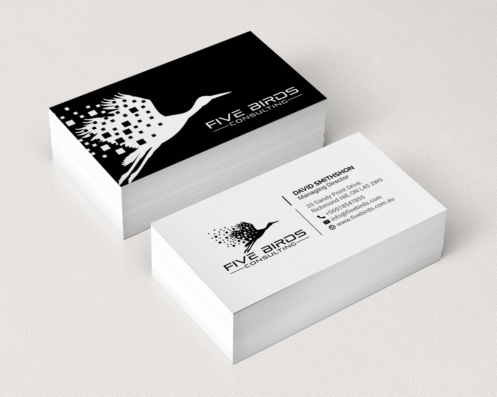 Business Card Design by R.design for Five Birds Consulting | Design #28195939