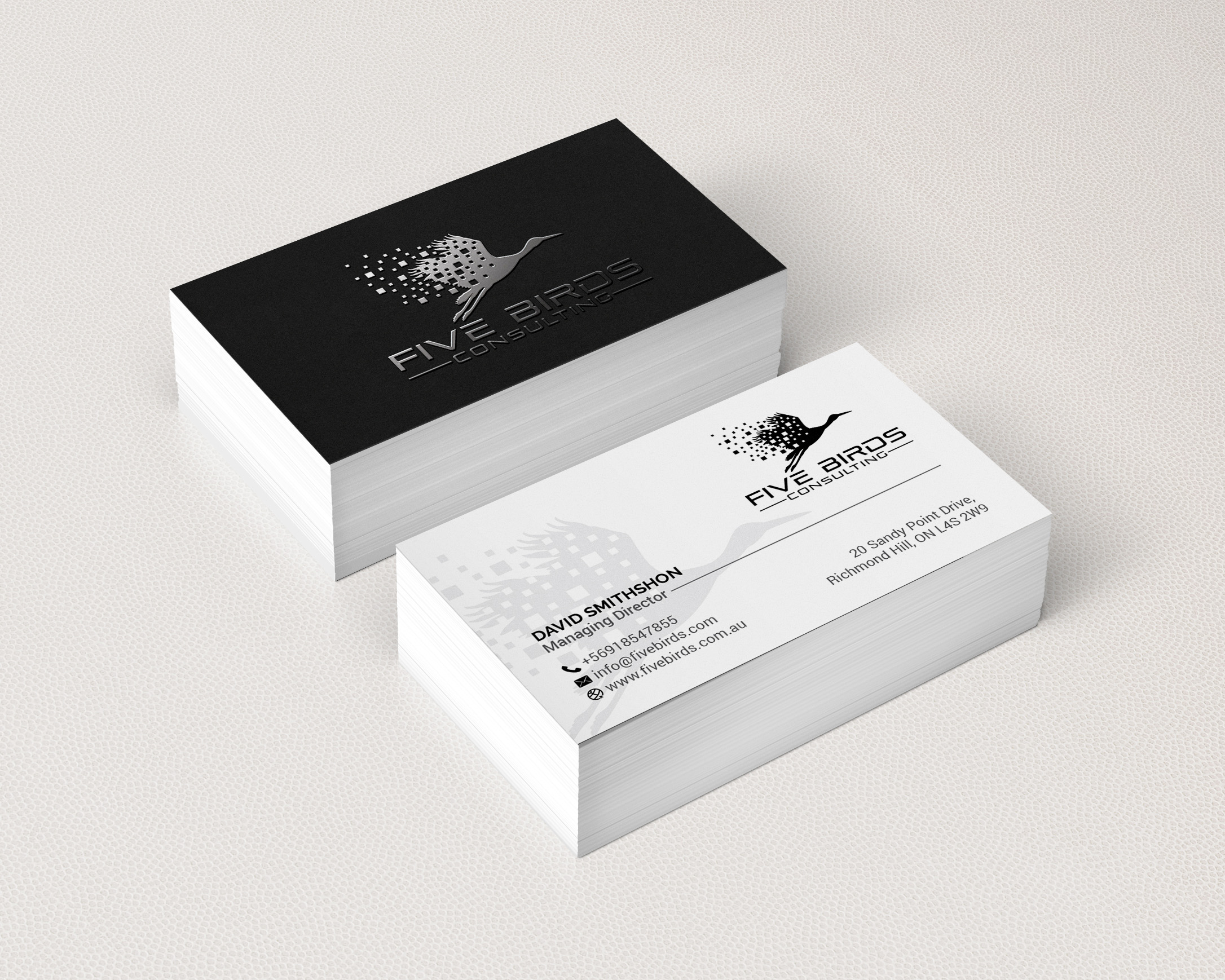 Business Card Design by R.design for Five Birds Consulting | Design #28196109