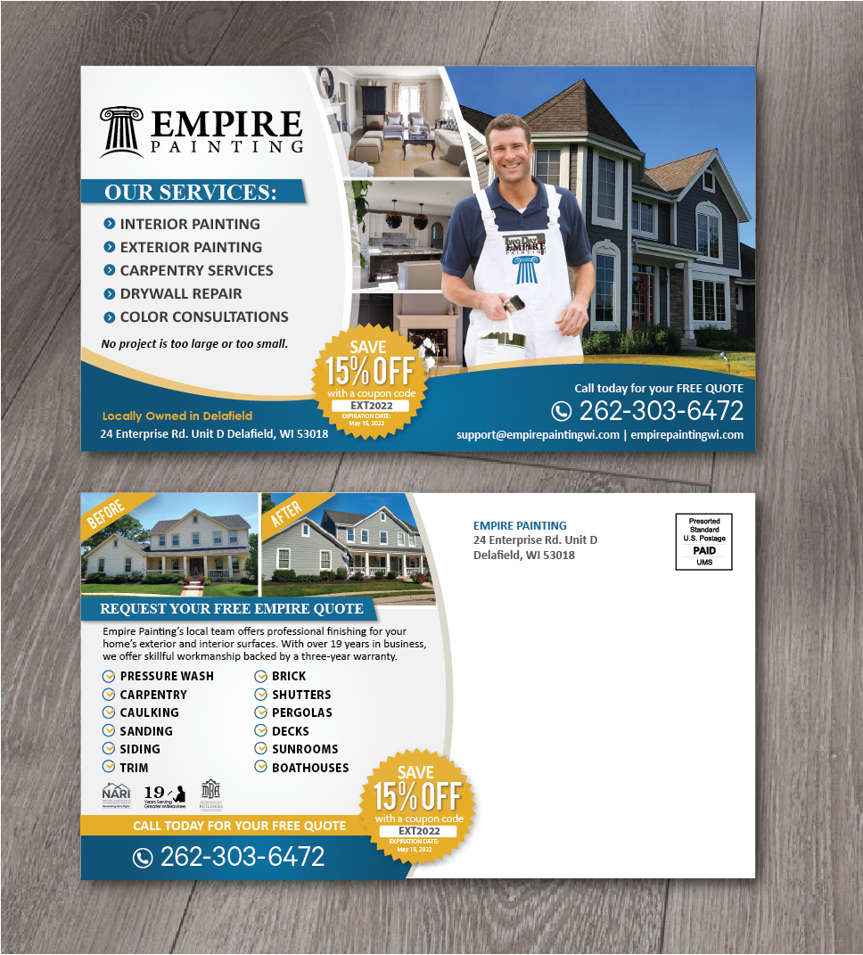 Flyer-Design von alex989 für Empire Painting | Design #28197947