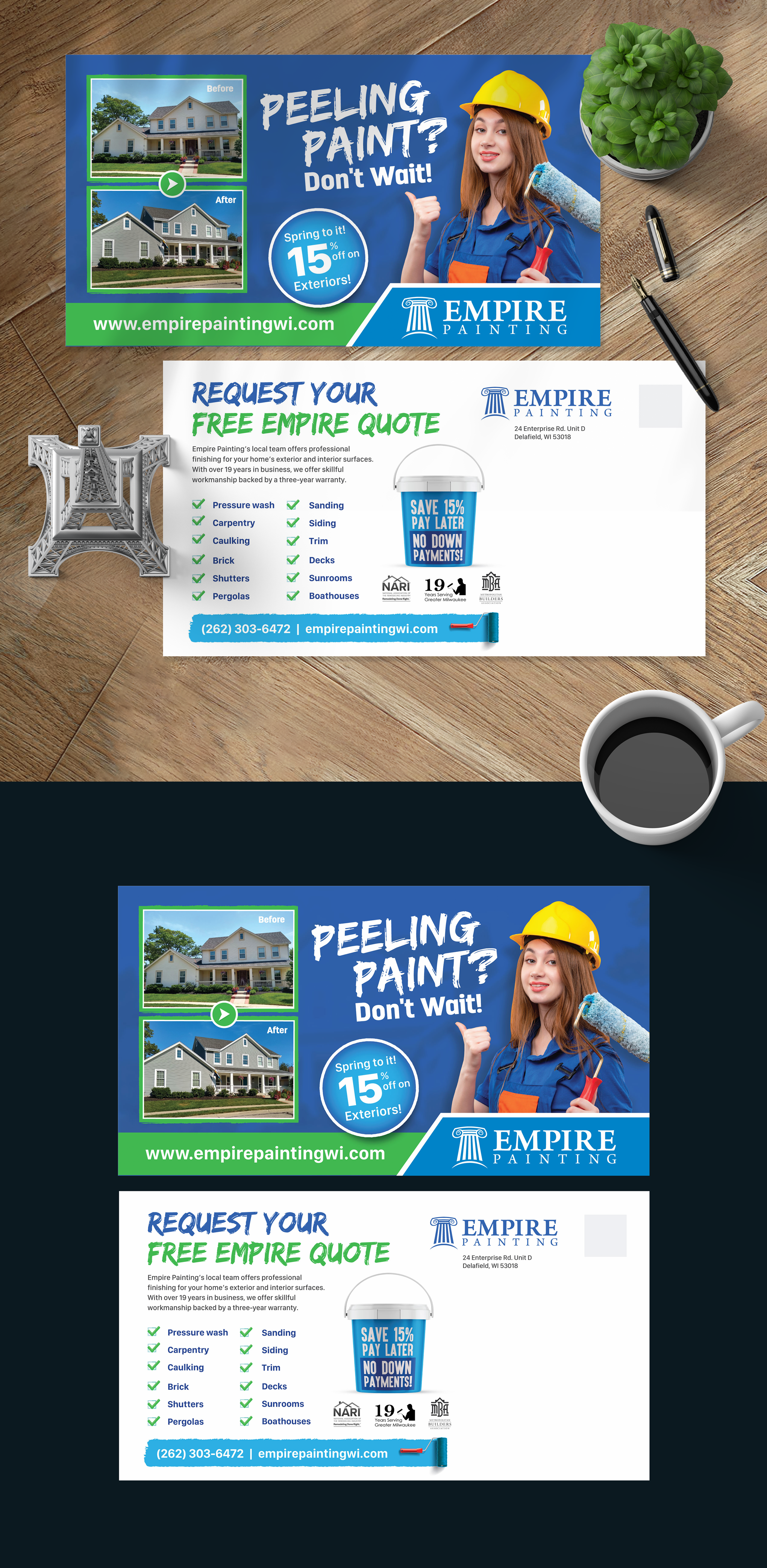 Flyer Design by vcreatived for Empire Painting | Design #28198127