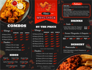 Menu Needed for Chicken Wing Concept | Menü-Design von AlbertoGomez