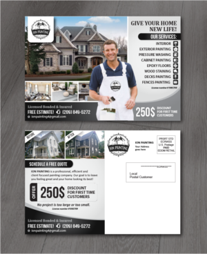 Postcard Design by alex989 for ION PAINTING | Design: #28204100