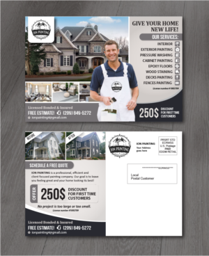 Postcard Design by alex989 for ION PAINTING | Design: #28204101