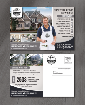 Postcard Design by alex989 for ION PAINTING | Design: #28214890