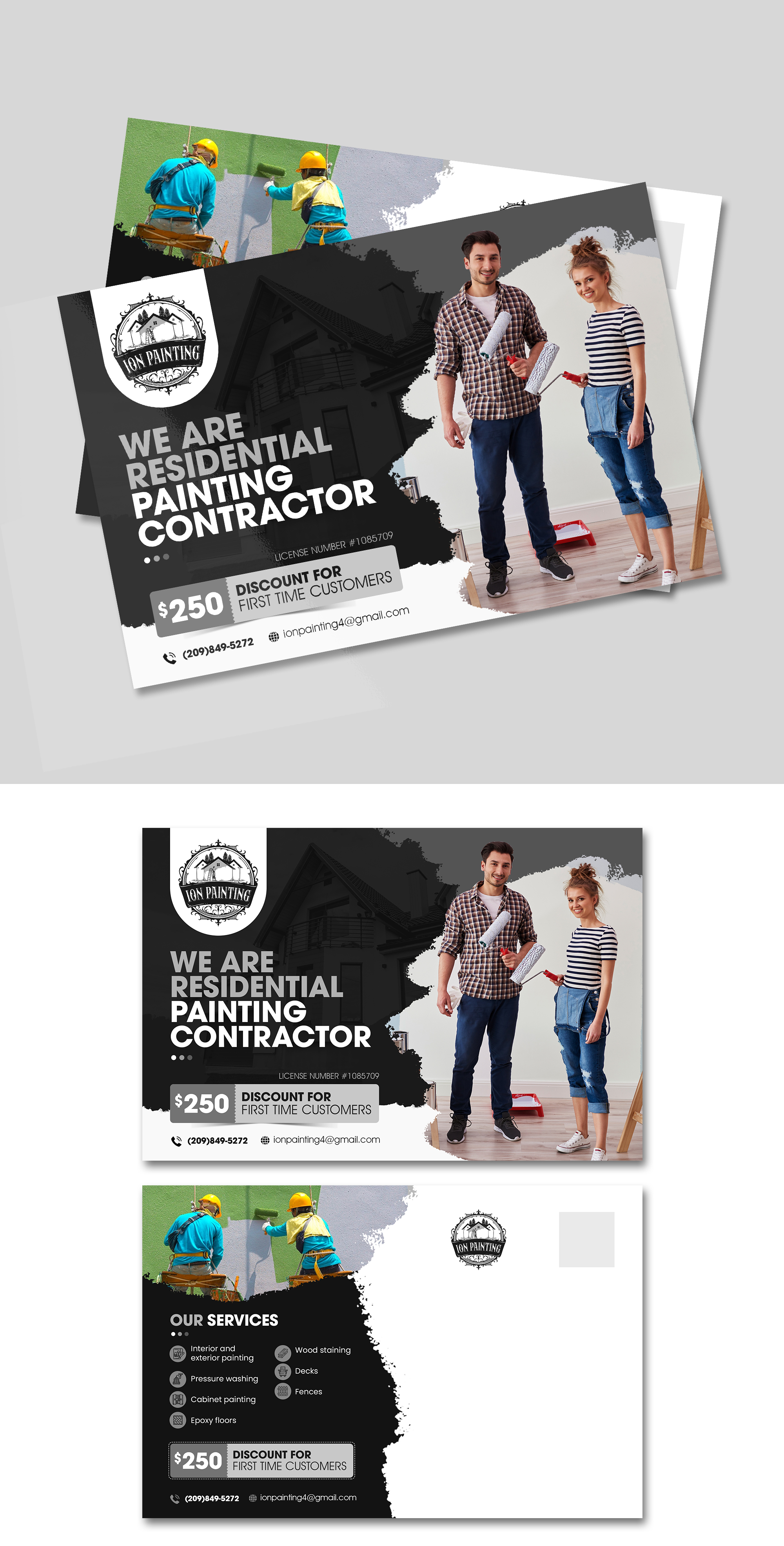 Postcard Design by debdesign for ION PAINTING | Design #28204215