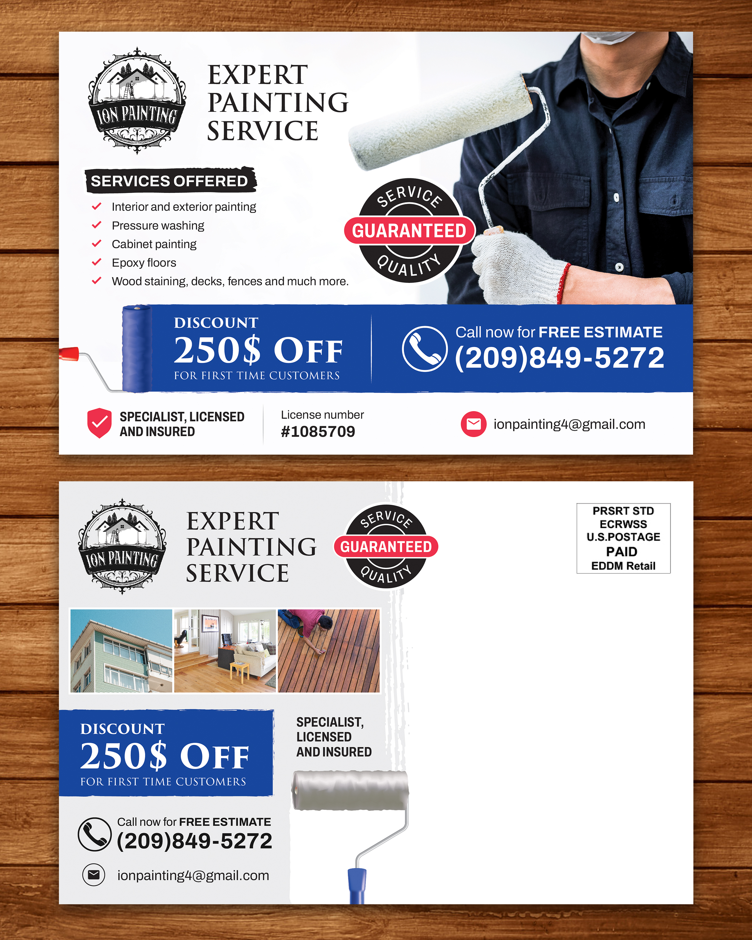 Postcard Design by sun_design for ION PAINTING | Design #28209407