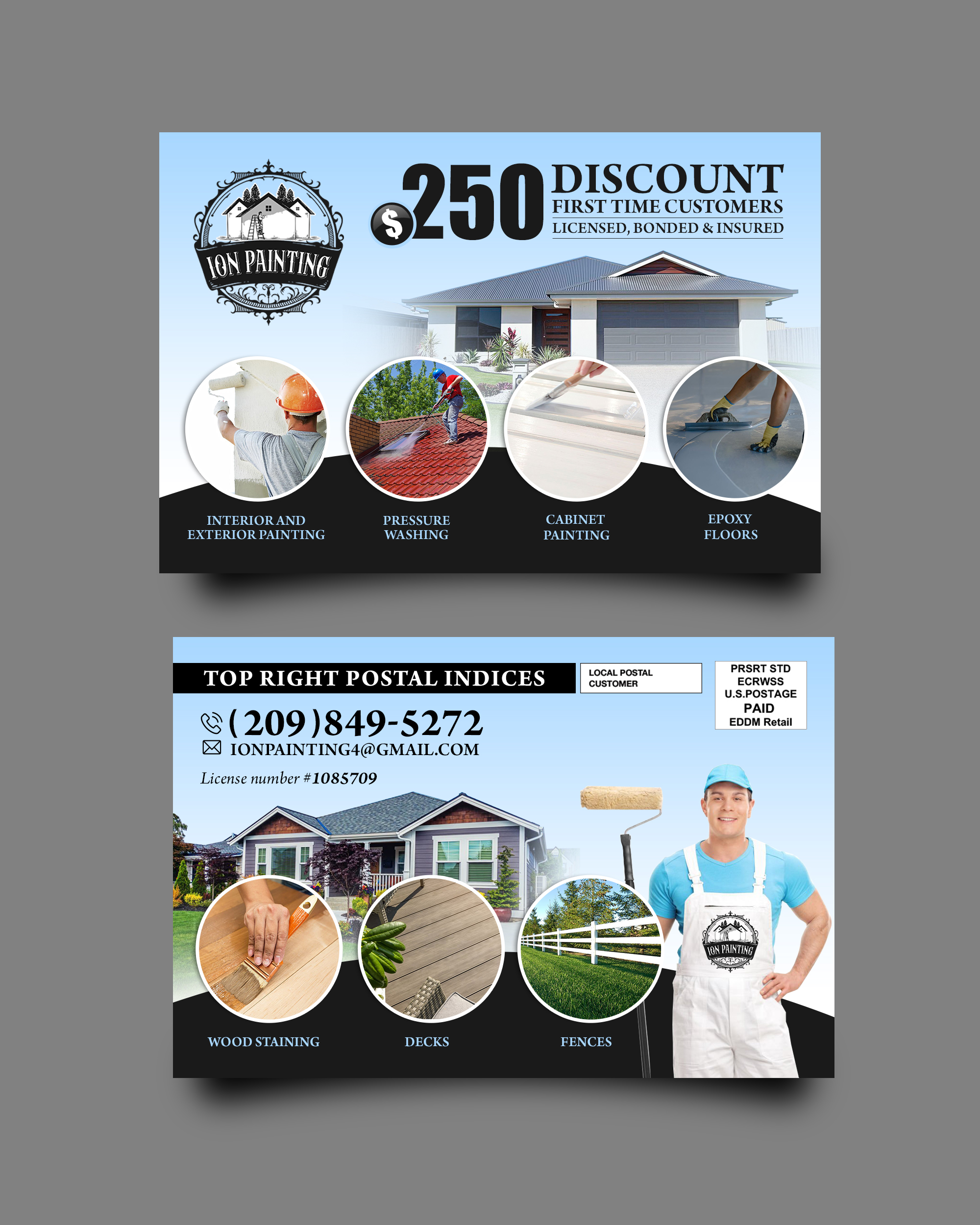 Postcard Design by chandrayaan.creative for ION PAINTING | Design #28204456