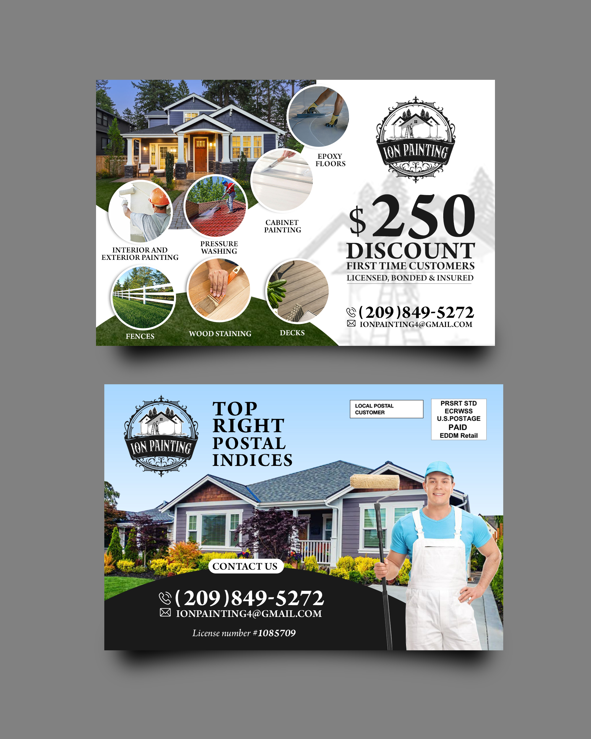 Postcard Design by chandrayaan.creative for ION PAINTING | Design #28204457