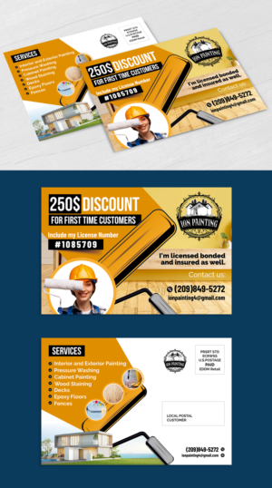 Postcard Design by ecorokerz for ION PAINTING | Design: #28202797