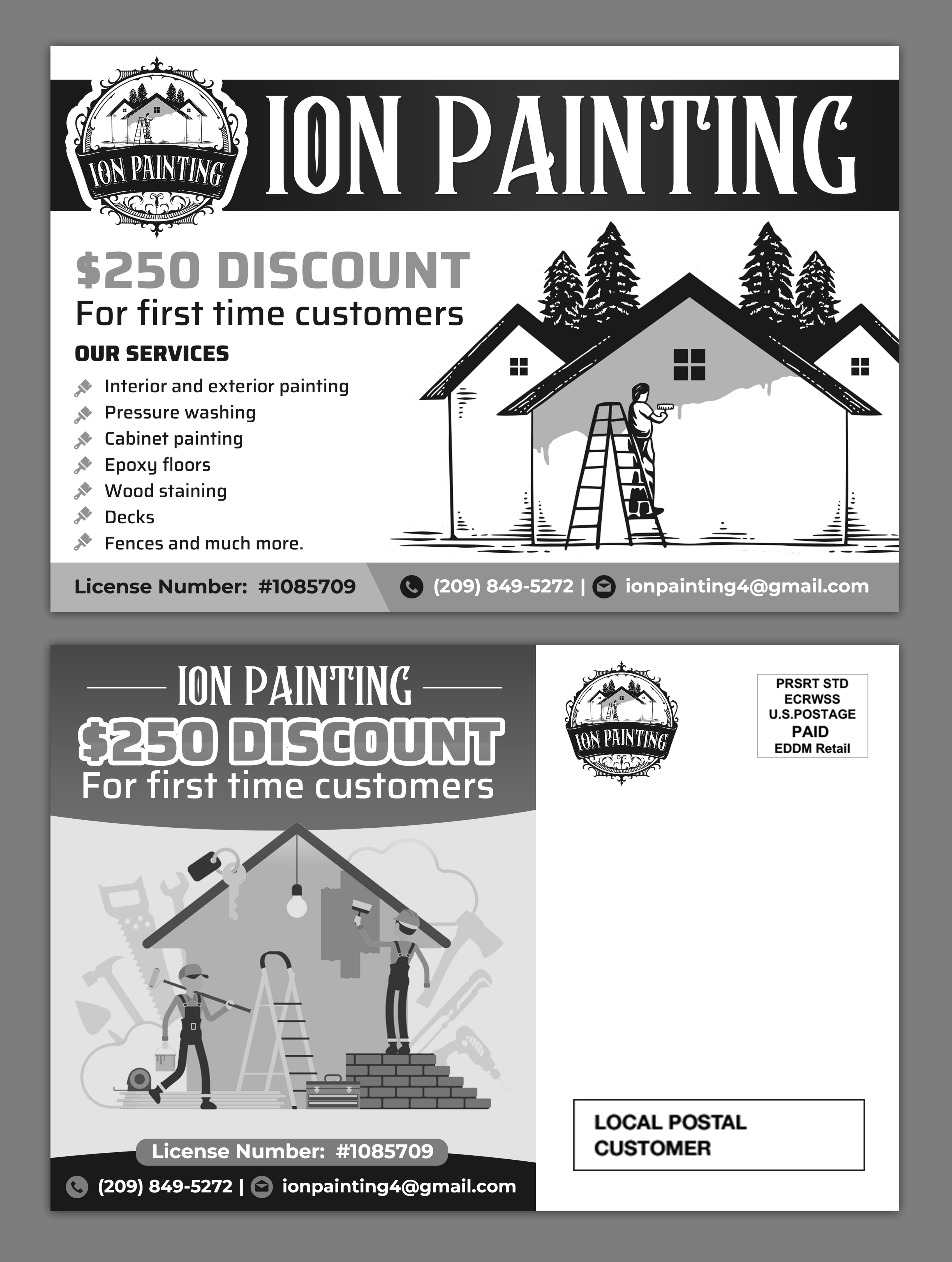 Design de Carte Postale par SAI DESIGNS pour ION PAINTING | Design #28212481