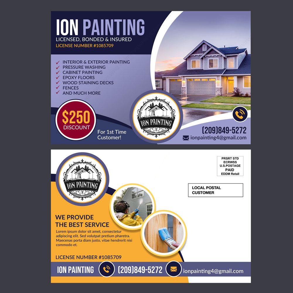Diseño de Postal por DA. para ION PAINTING | Diseño #28207823