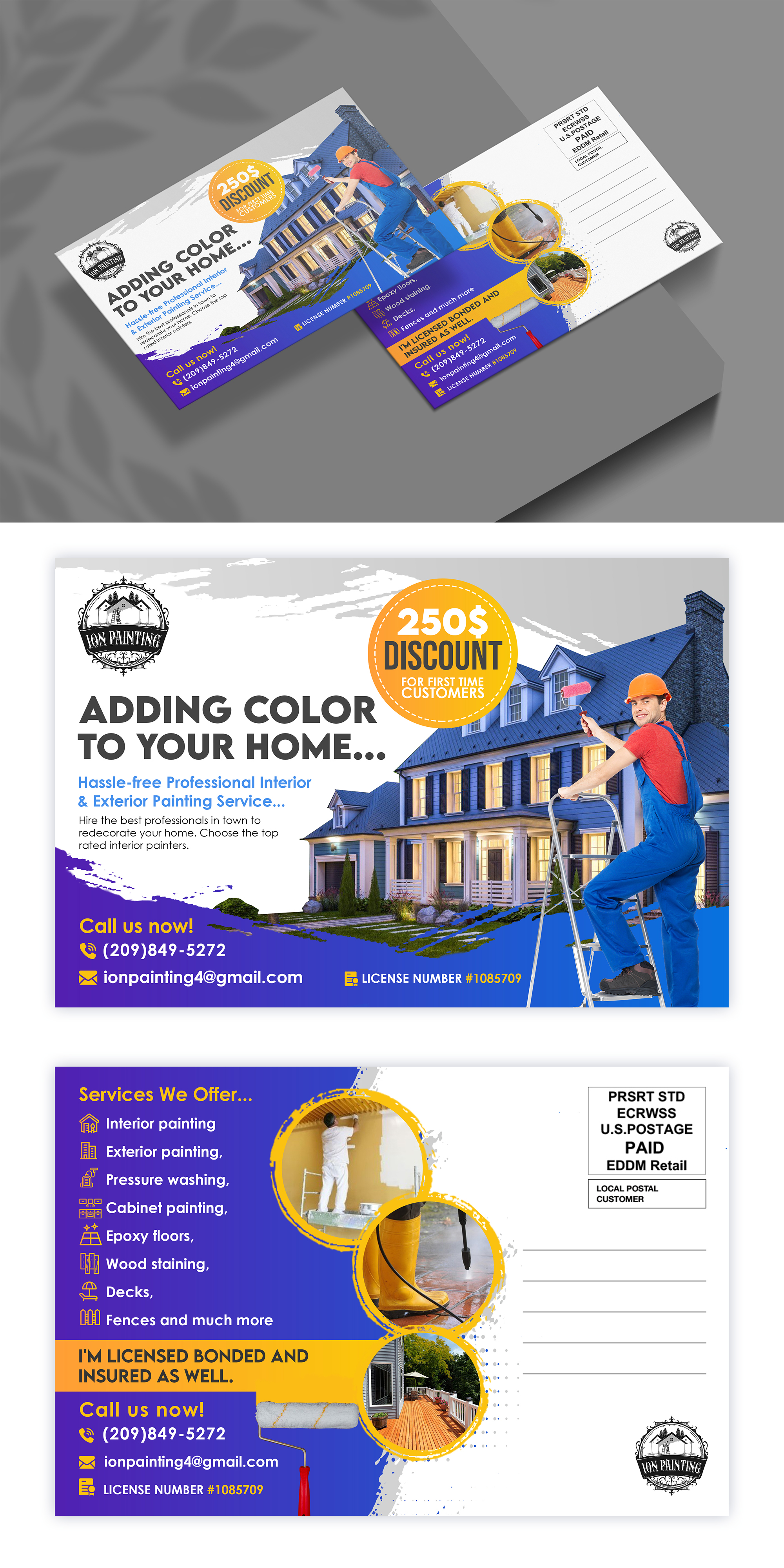 Postcard Design by ZeneFashions for ION PAINTING | Design #28202946