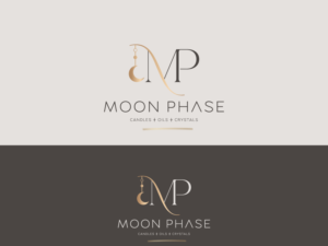 Moon Phase (tagline: Candles, Oils & Crystals) | Logo Design by tonkica