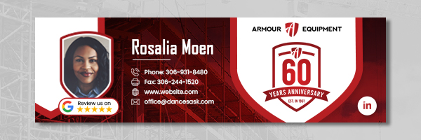 Email Marketing Design by ag622988 for Armour Equipment Sales & Rentals Ltd. | Design #28252955