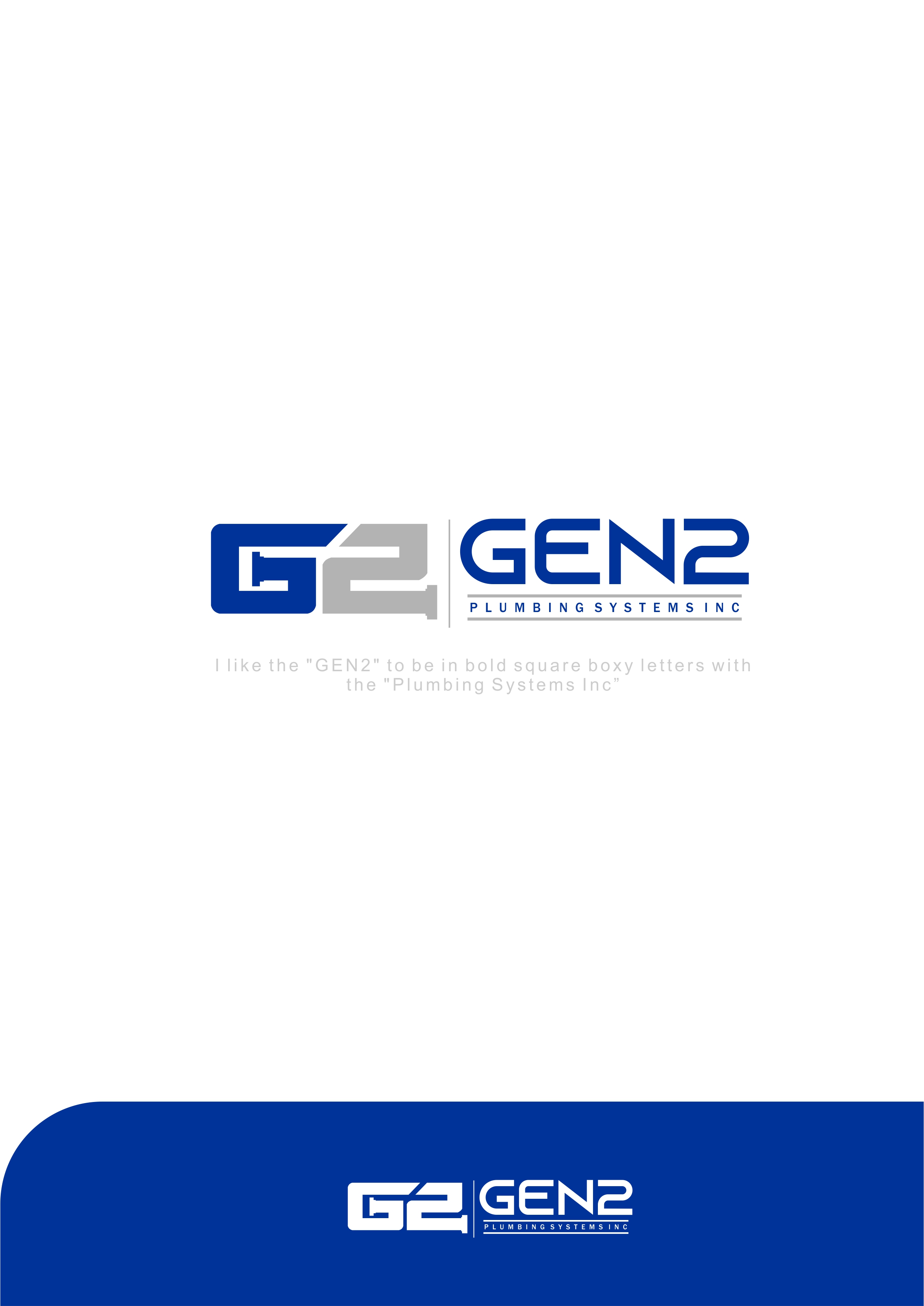 Logo-Design von alok bhopatkar für Gen2 Plumbing Systems Inc | Design #28397927