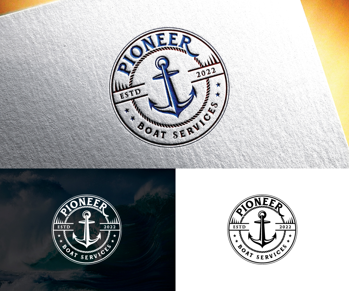 Logo Design by Logo Stock for Pioneer Boat Services | Design #28223736