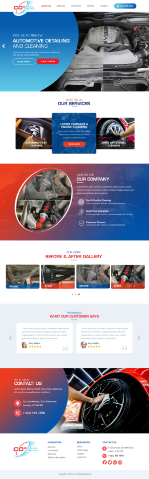 Web Design by Blue Sparrow for Co2 Auto Renew LLC | Design: #28228779