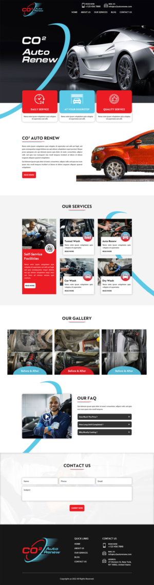 Web Design by MAZY for Co2 Auto Renew LLC | Design #28229407
