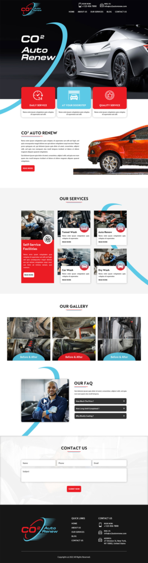 Web Design by MAZY for Co2 Auto Renew LLC | Design: #28229407