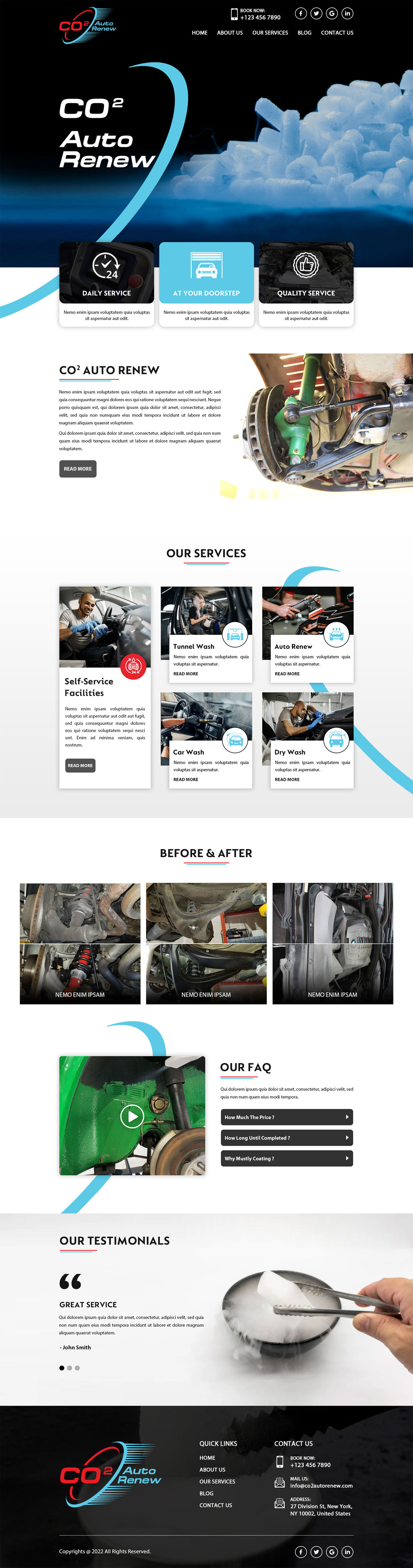 Web Design by MAZY for Co2 Auto Renew LLC | Design #28234547