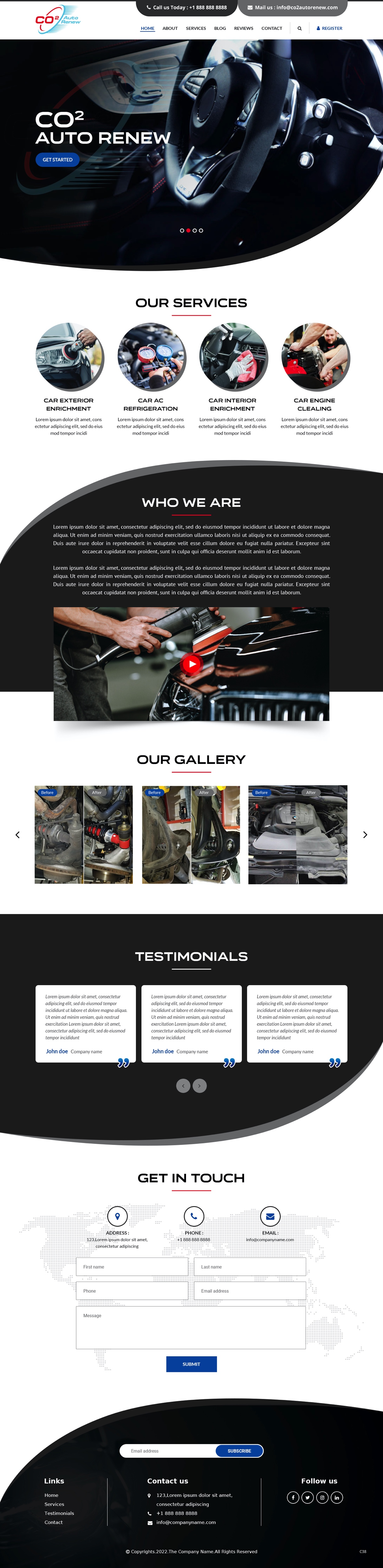 Web Design by pb for Co2 Auto Renew LLC | Design #28231403