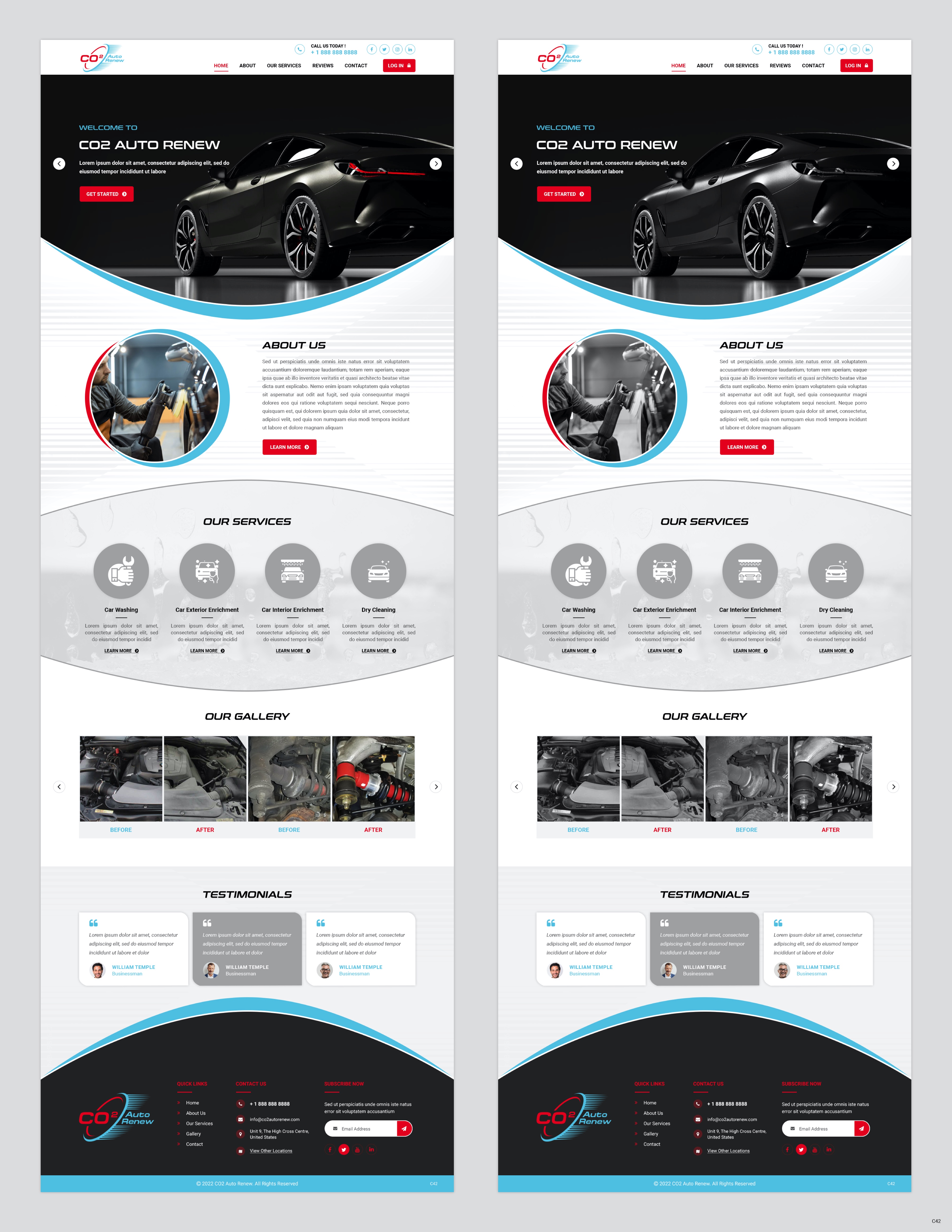 Web Design by pb for Co2 Auto Renew LLC | Design #28231409