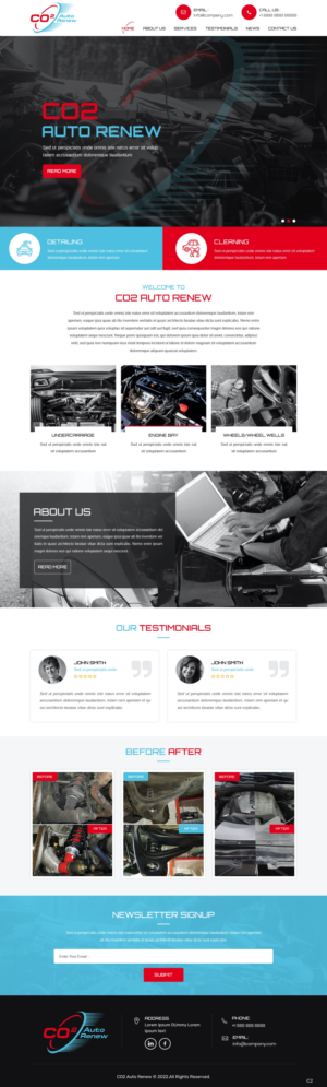 Web Design by pb for Co2 Auto Renew LLC | Design: #28237254