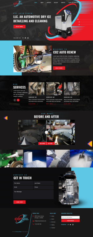 Web Design by sai.designer87 for Co2 Auto Renew LLC | Design #28236469