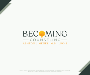 Variations of :Becoming Counseling, Becoming Counseling & Clinical Supervision, and Becoming Counseling: Ashton Jimenez, M.S., LPC-S | Logo Design by ecorokerz