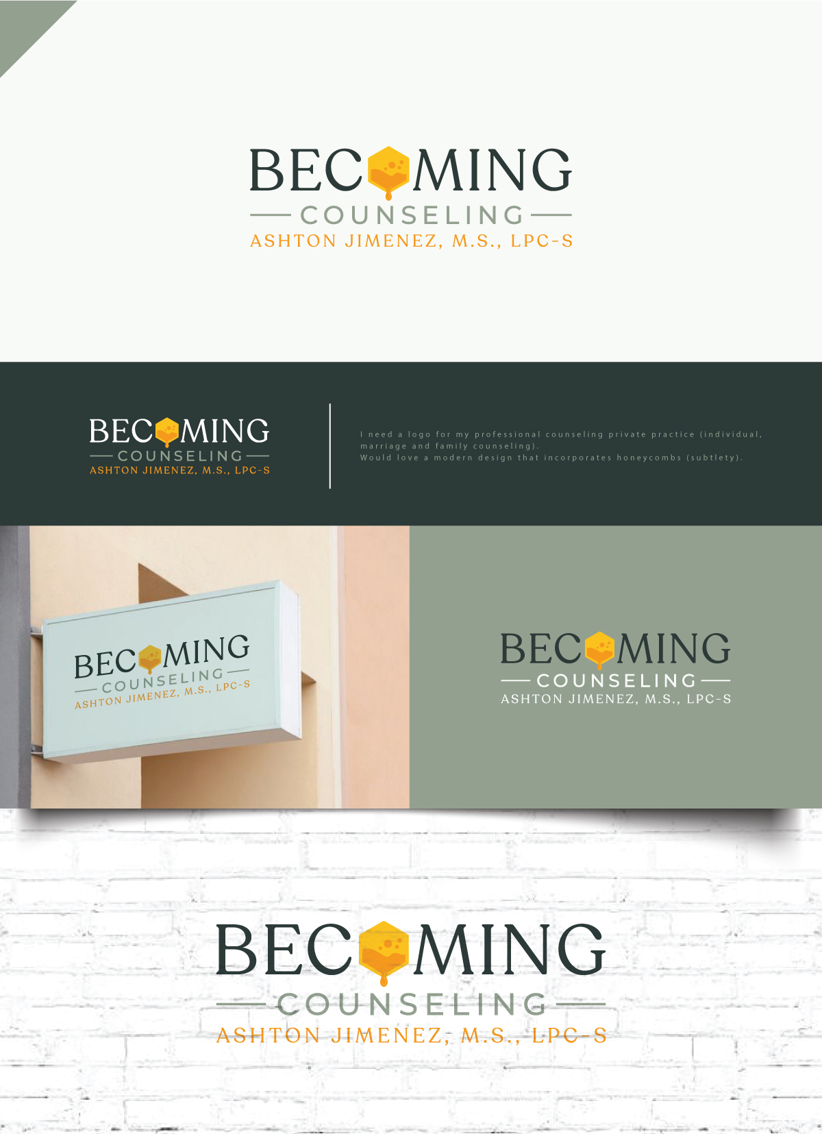 Logo Design by ecorokerz for Becoming Counseling & Clinical Supervision  | Design #28234524