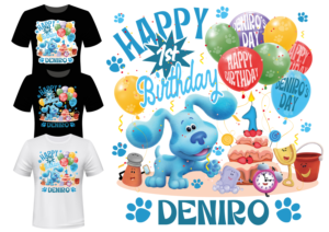 a happy birthday blues clues t shirt designs for my son birthday party