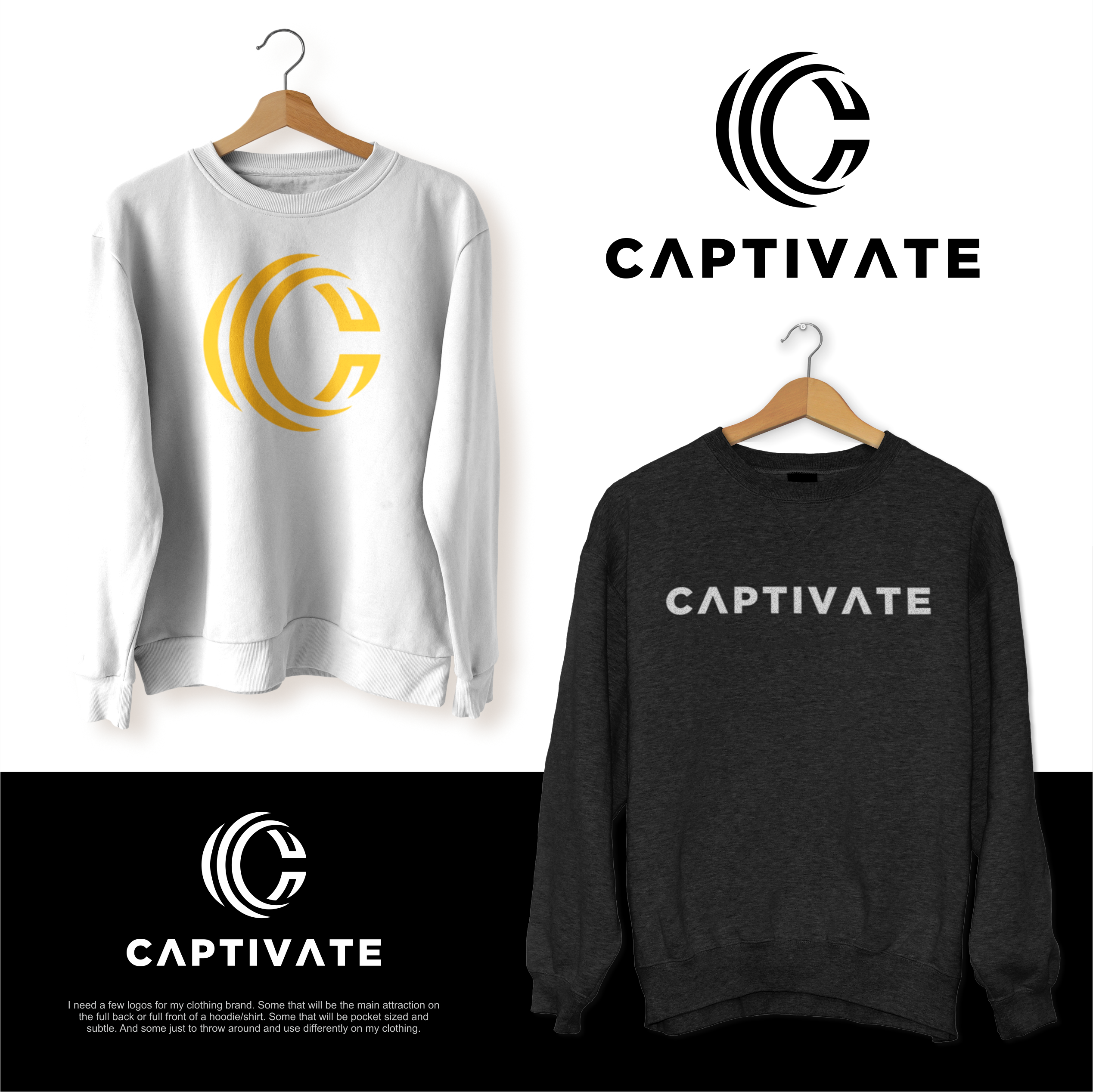 Logo Design by achil78 for Captivate Apparel  | Design #28237337