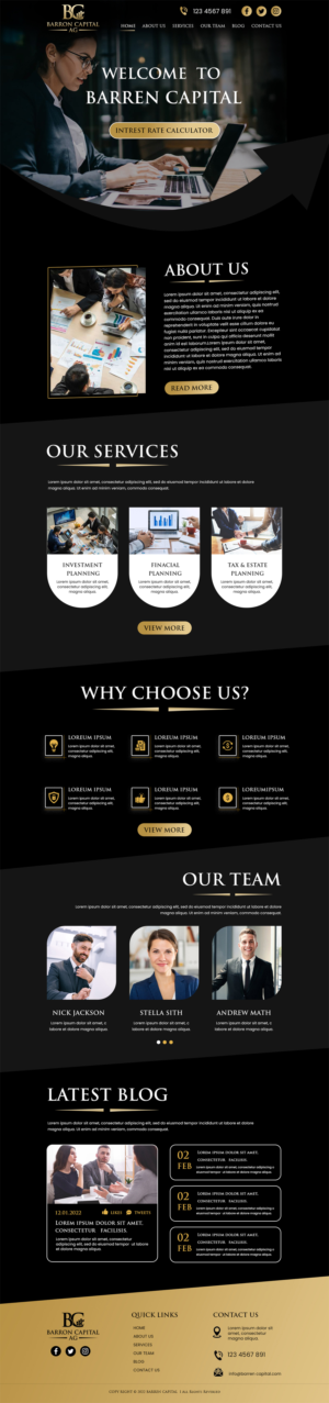 Barron Capital AG benötigt Webdesign | Web-Design von MAHABA