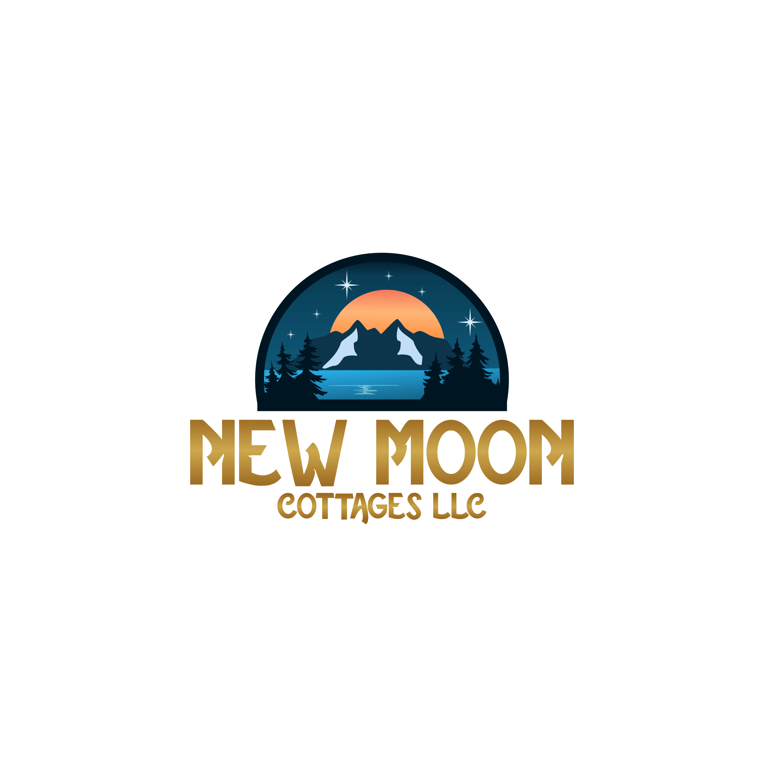 Logo Design by ERLANDO RONTE RDJ for New Moon Cottages | Design #28238606