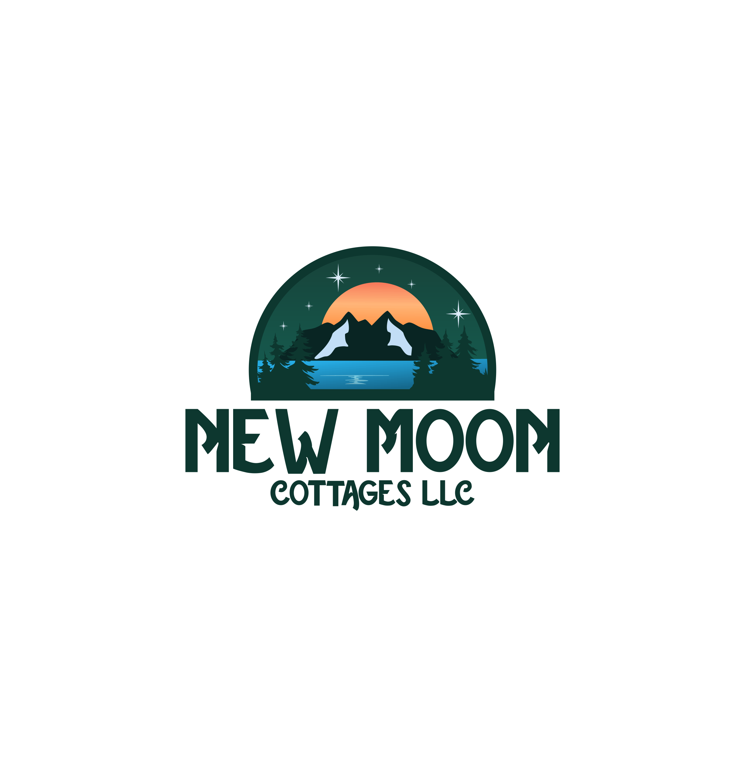 Logo Design by ERLANDO RONTE RDJ for New Moon Cottages | Design #28253075