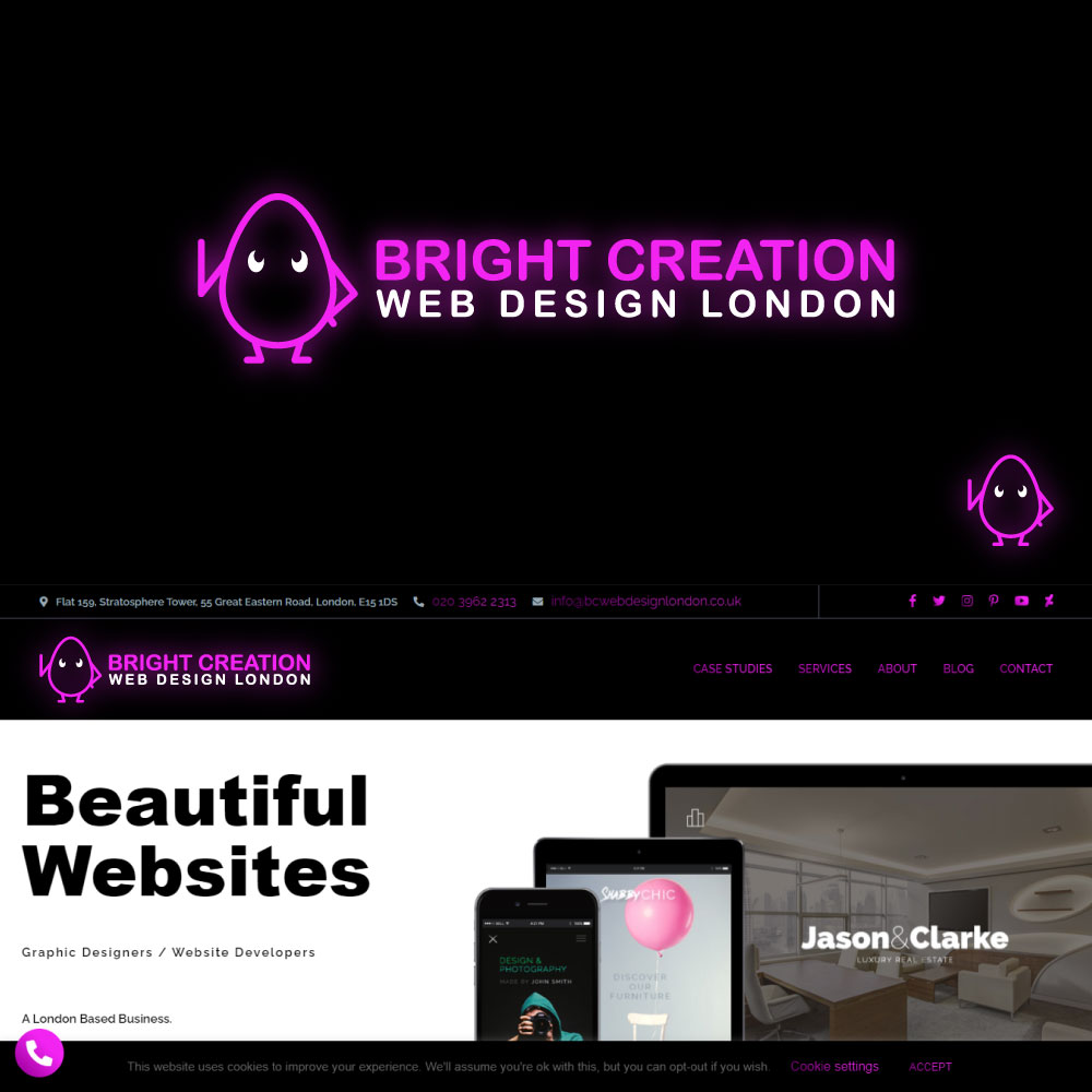 Logo-Design von Trident für Bright Creation Web design London | Design #28242370