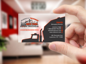 Business Card Design by Creations Box 2015 for New York Boom Trucks Inc | Design: #28253574