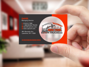 Business Card Design by Creations Box 2015 for New York Boom Trucks Inc | Design: #28253575