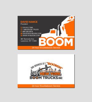 Business Card Design by Creations Box 2015 for New York Boom Trucks Inc | Design: #28261558