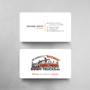 Business Card Design by chandrayaan.creative for New York Boom Trucks Inc | Design: #28247214