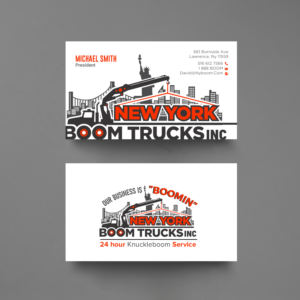 Business Card Design by chandrayaan.creative for New York Boom Trucks Inc | Design: #28247220